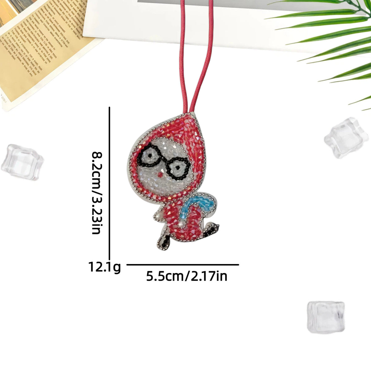 Cute Cartoon Rhinestones Horse Pendant Bag Charm 6W10BBC803