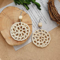 Boho Rattan Drop Dangle Earrings - DippedShop Wholesale - #7347