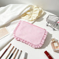 Cute Striped Ruffled Trim Portable - DippedShop Wholesale - #1395