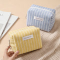 Simple Color Block Striped Portable Cosmetic Bag 6C5CO268