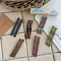 Vintage Plaid Leopard Print Acetate Hair Clip 6W6HCP1250