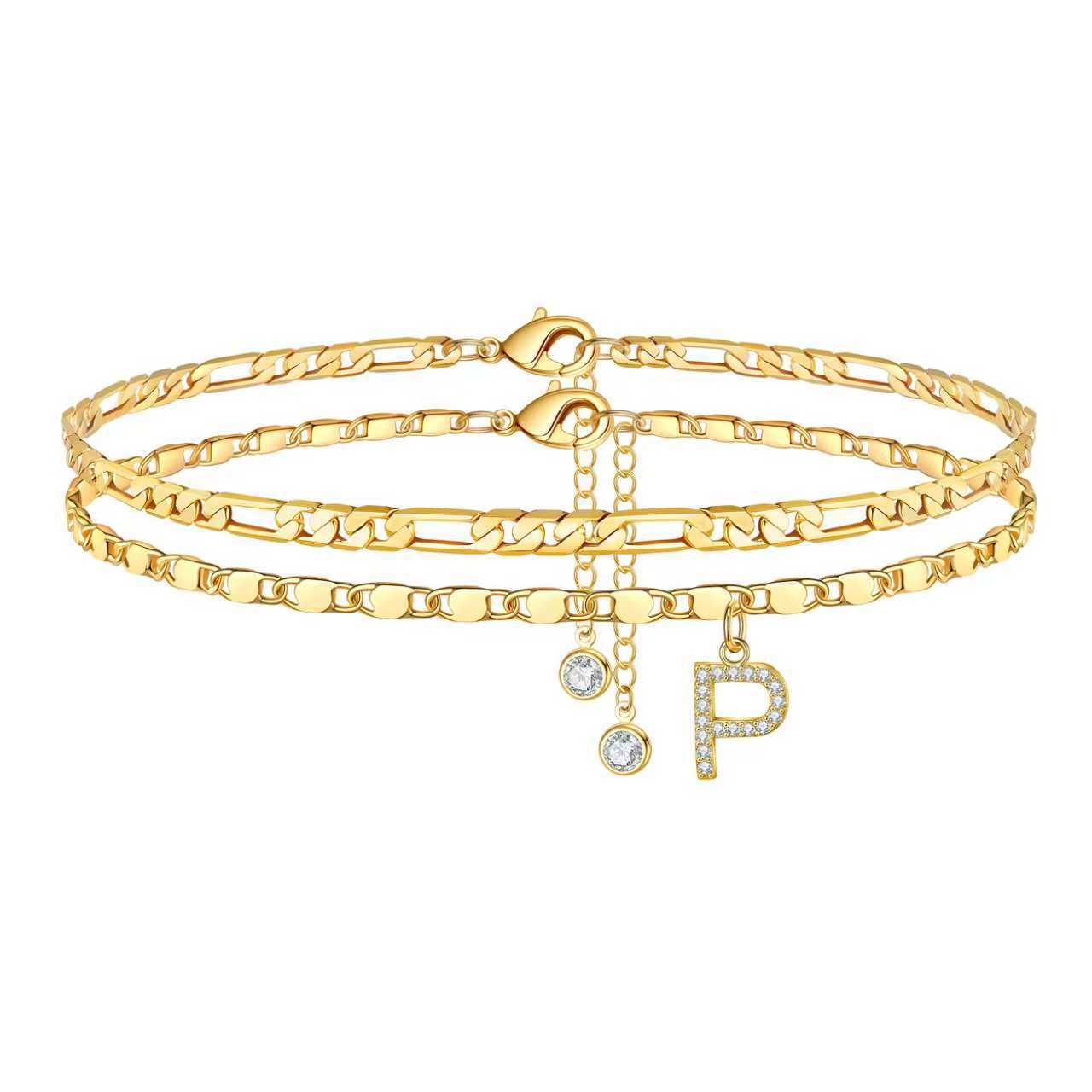 Elegant Gold Plated Double Lay - DippedShop Wholesale - #8963