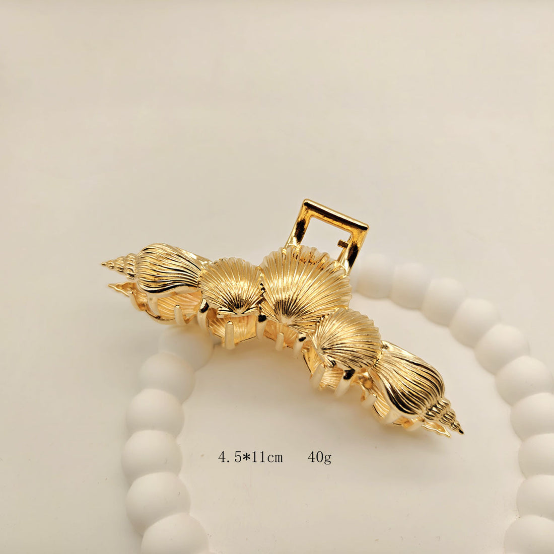 Elegant Striped Scallop Shell Hair Clip DP25D898
