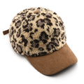 Leopard Sherpa Baseball Cap - DippedShop Wholesale - #4691