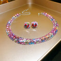 Elegant Geometry Rhinestone Choker Necklace 6W6JNC956