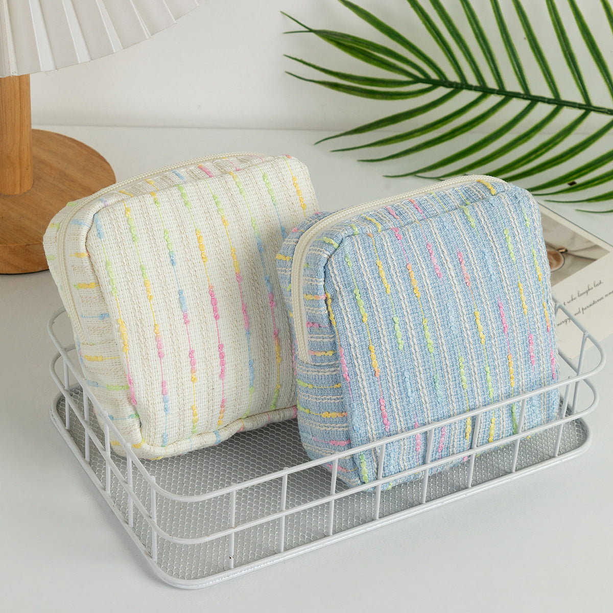 Striped Rainbow Storage Bag - DippedShop Wholesale - #0835