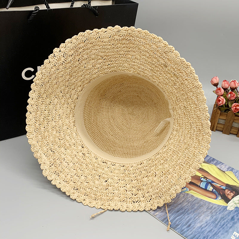 Minimalist Foldable Straw Hat - DippedShop Wholesale - #7123