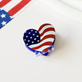 Cute USA Flag Pattern Floral Shape Hair Clip 8AS6HCP59T