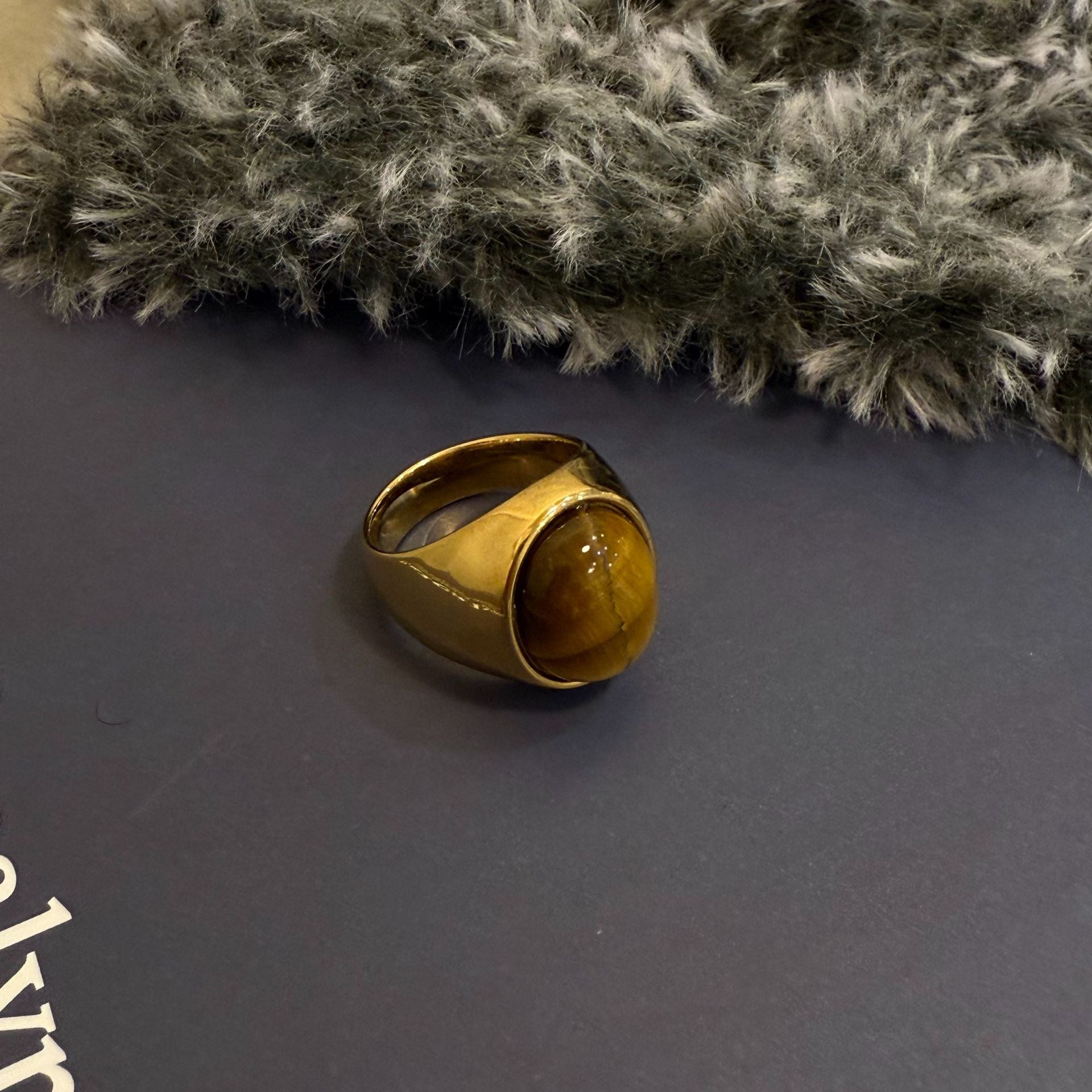 Oval Agate Statement Ring - DippedShop Wholesale - #3139