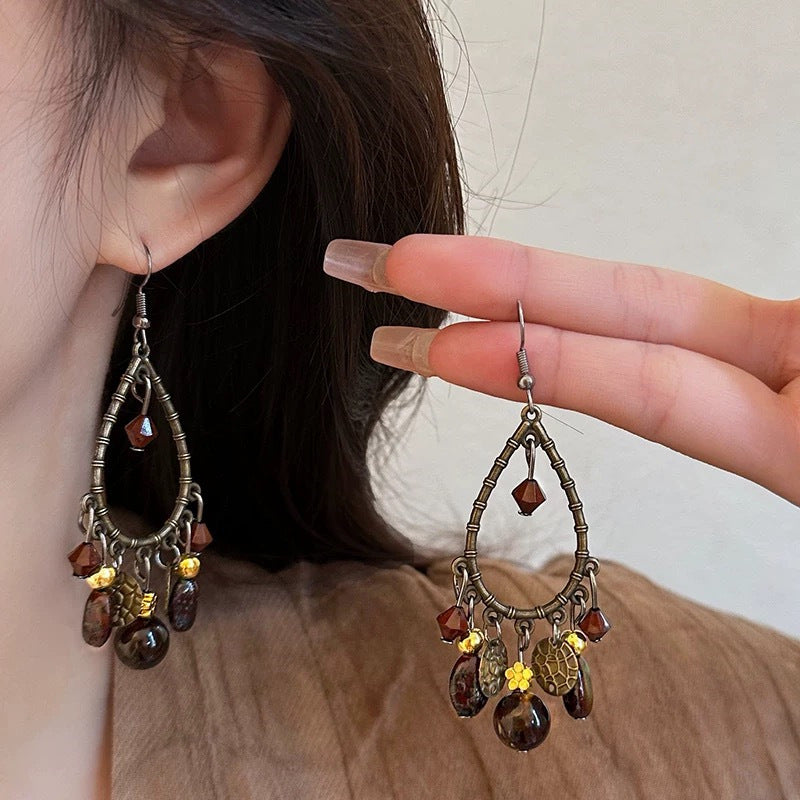 Boho Beaded Tassel Dangle Earrings - DippedShop Wholesale - #5987