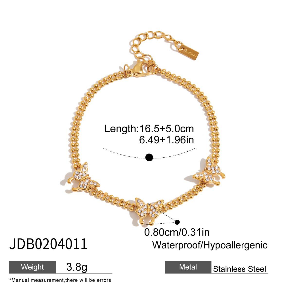 Chunky Gold Plated Cubic Zirconia Chain Bracelet MK2ZCEP6W6JBR80
