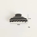 Trendy Color Contrast Striped Acetate Hair Claw 8AS6HCP254T