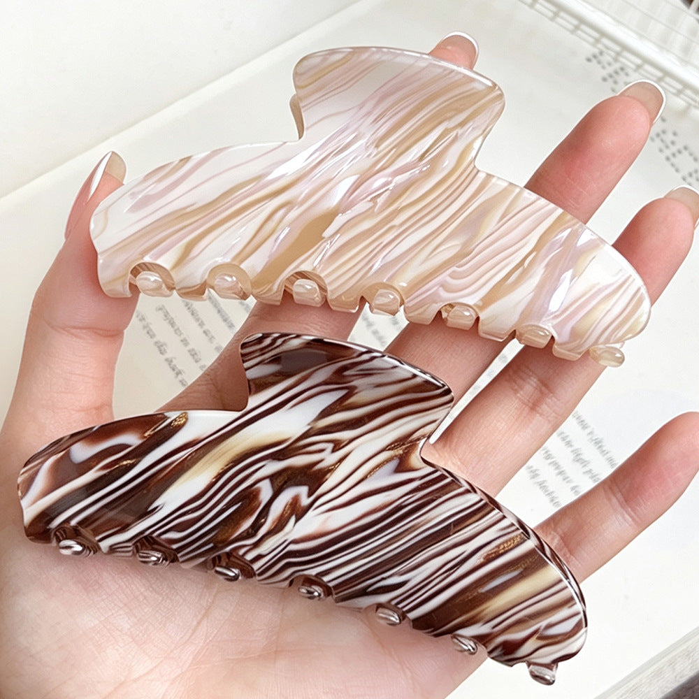 Marble Striped Hair Claw - DippedShop Wholesale - #5267