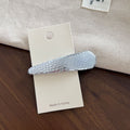 Minimalist Solid Color Oval Snap Hair Clip 8AS6HCP399L