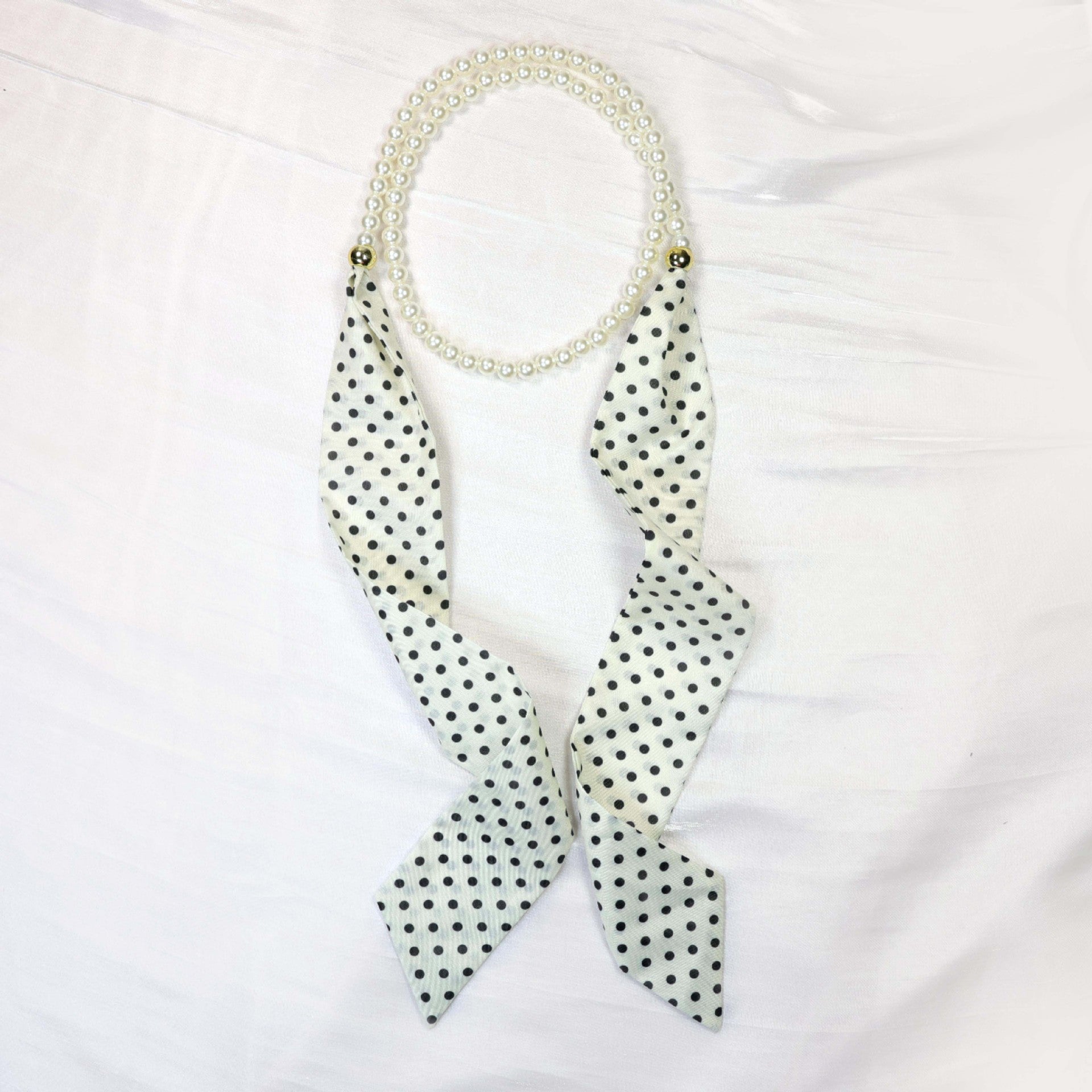 Elegant Floral Print Pearl Scarf Skinny Heanband MK2BW6W6HBD121
