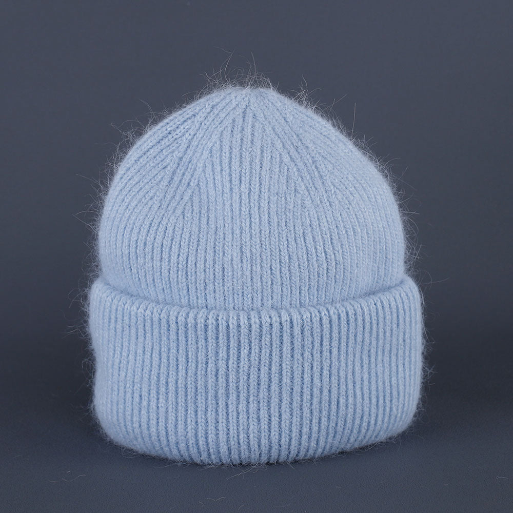 Simple Solid Warm Cuffed Ribbed Knit Beanie 6W6HAT687