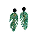Minimalist Acrylic Leaf Tassel Earrings - DippedShop Wholesale - #8275