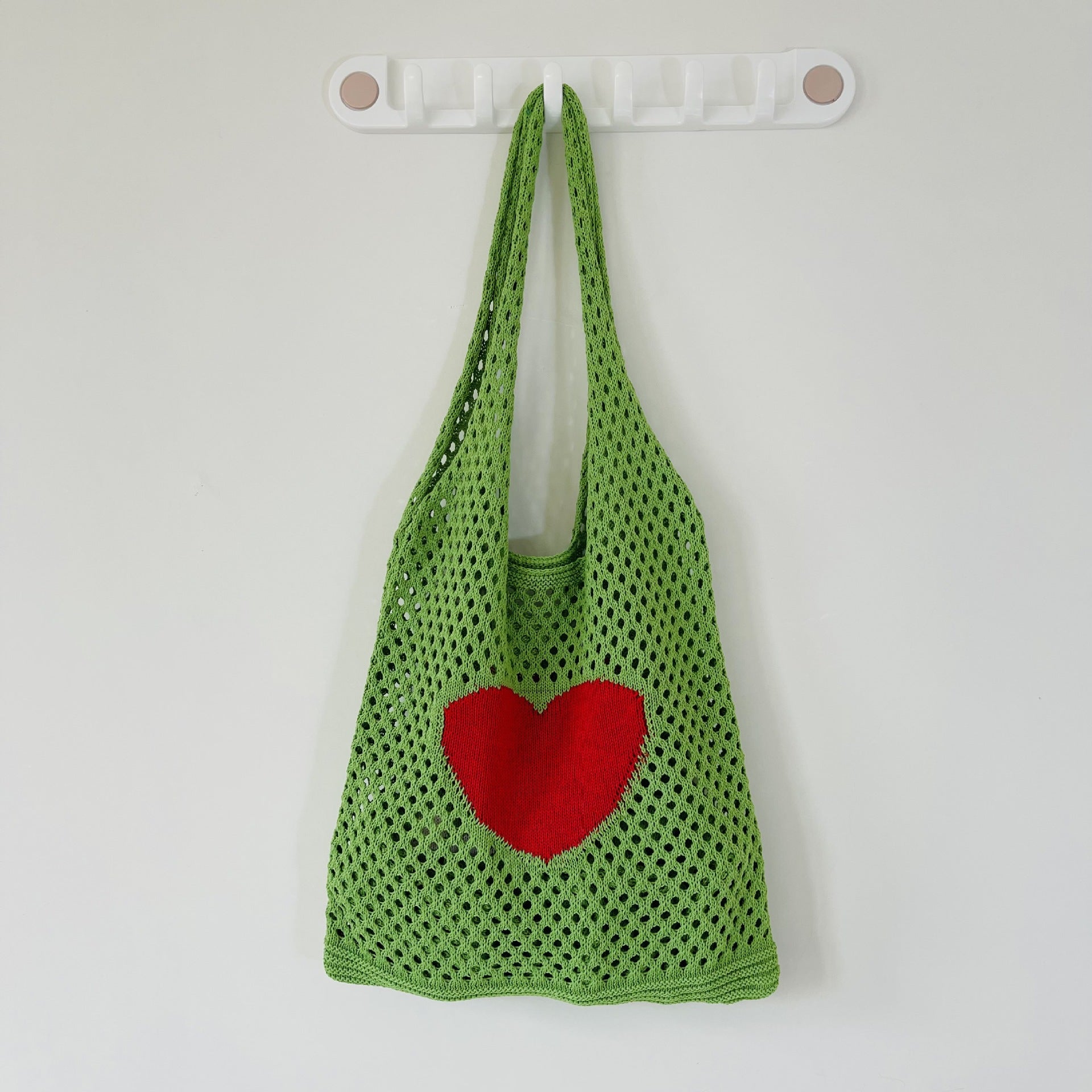 Heart Hollow Knit Tote - DippedShop Wholesale - #9619