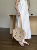 Minimalist Straw Woven Shoulder Bag - DippedShop Wholesale - #7667
