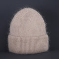 Simple Solid Warm Cuffed Ribbed Knit Beanie 6W6HAT687