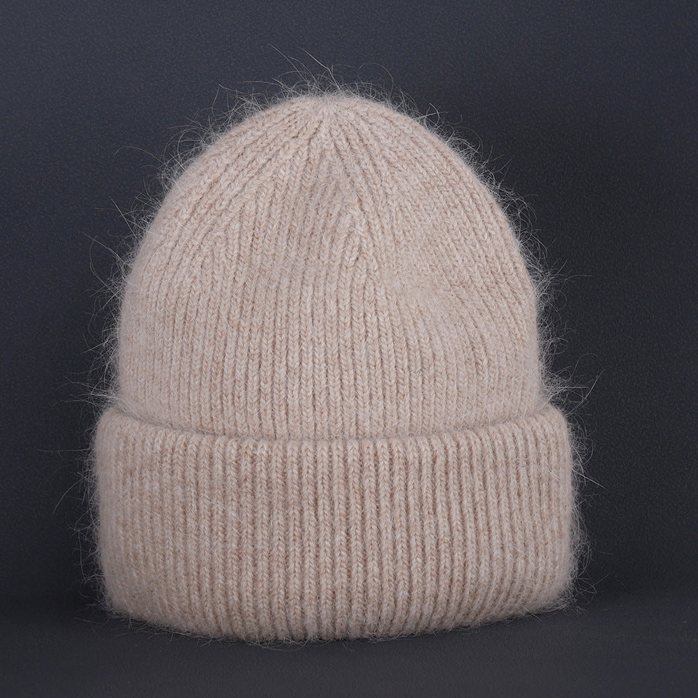 Simple Solid Warm Cuffed Ribbed Knit Beanie 6W6HAT687