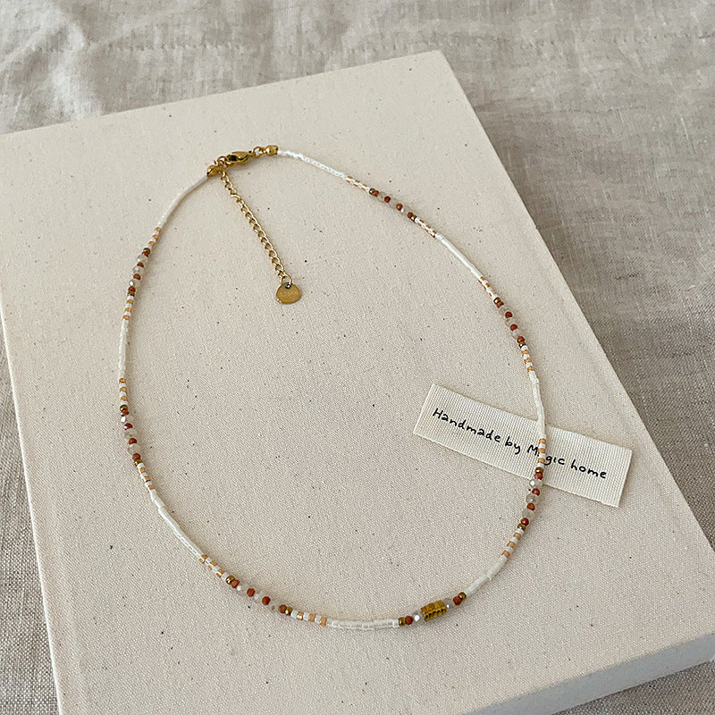 Boho Beaded Choker Necklace - DippedShop Wholesale - #0899