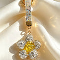 Cute Sparkly Rhinestone Sunflower Bag Charm 6W10BBC731