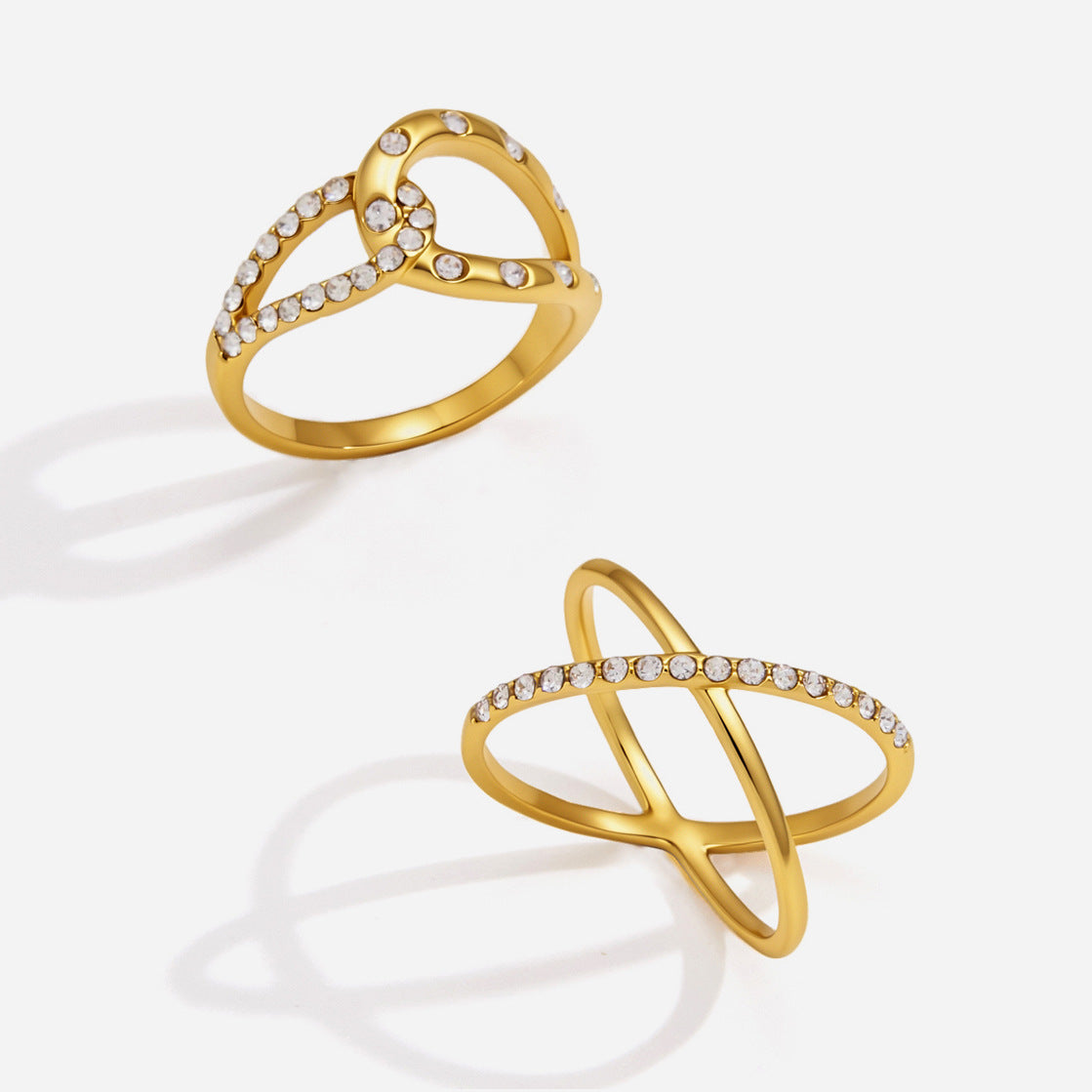 Geometric Cubic Zirconia Ring - DippedShop Wholesale - #2195