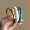 Vinatge Multi-Color Stackable Resin Bacelet Set 6W6JBR574