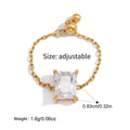 Adjustable Cubic Zirconia Ring - DippedShop Wholesale - #8275