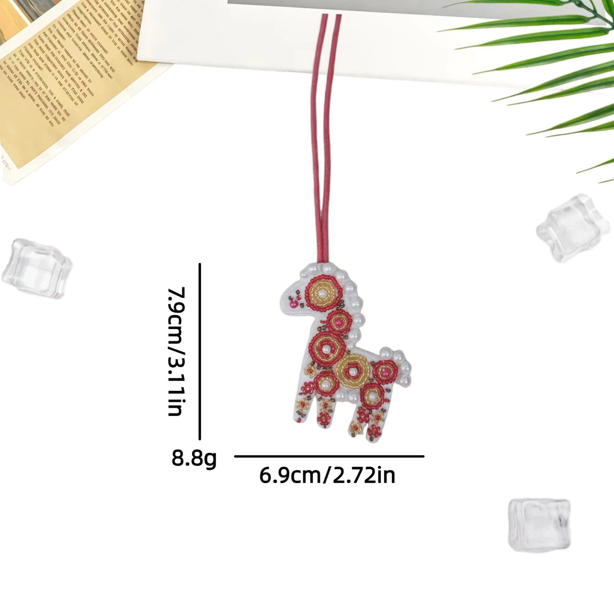 Stylish Rhinestones Beads Crab Pendant Keychain 6W10BBC794
