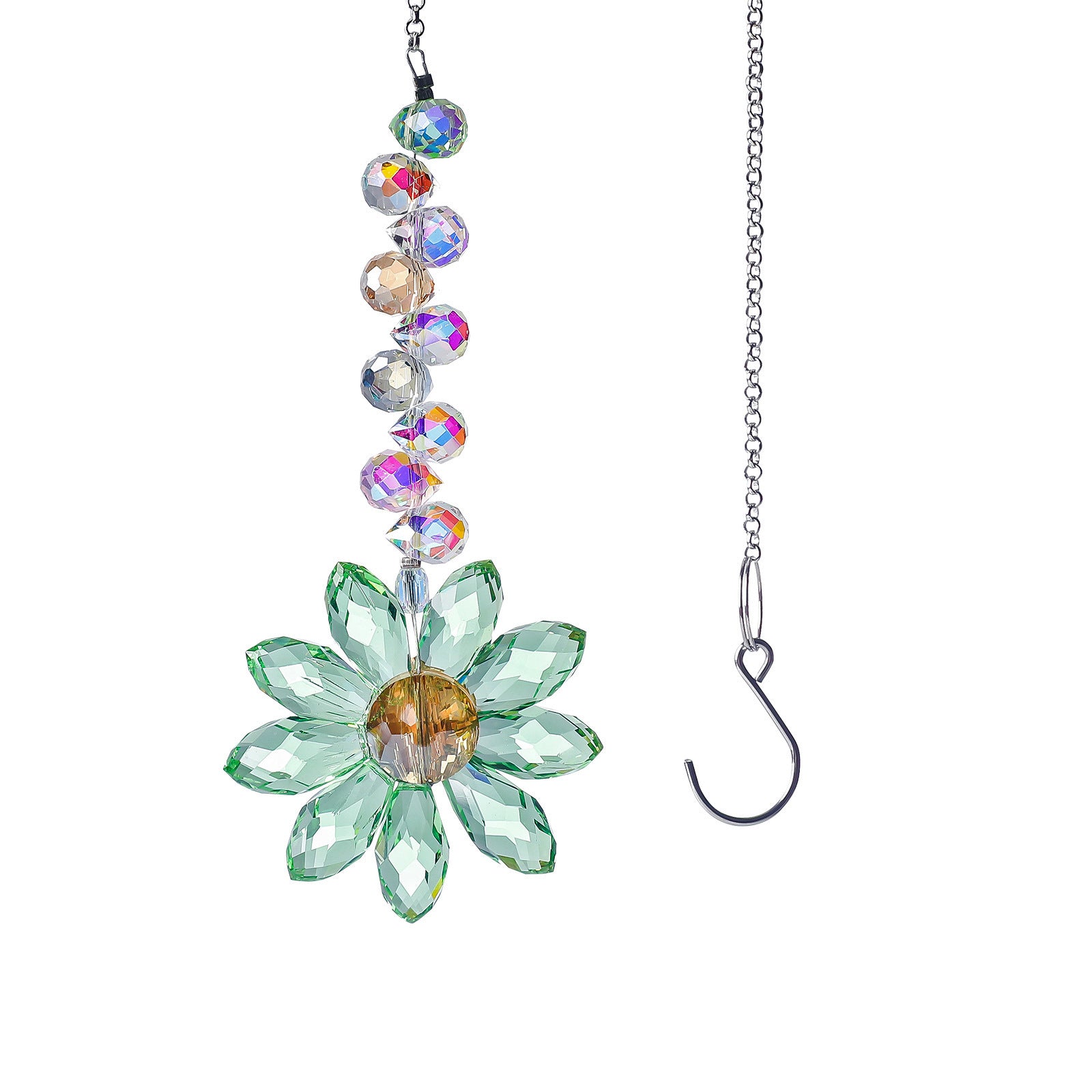 Crystal Floral Pendant Wind Chimes Suncatchers MK2CZAS6H7HLS56
