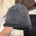Minimalist Slouchy Cuffed Warm Knit Beanie Hat 6W6HAT710