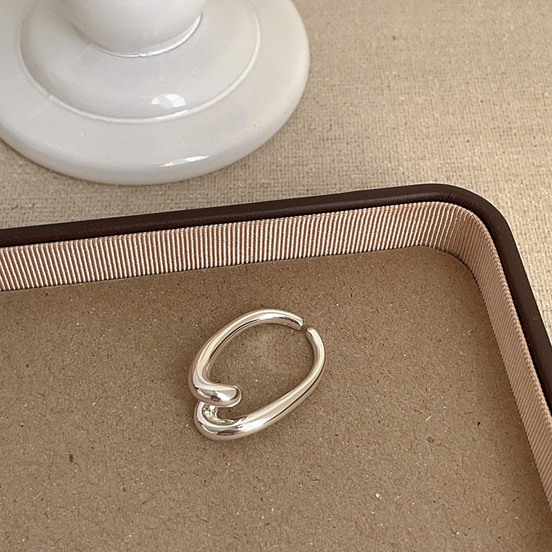 Love Heart Hollow Open Ring - DippedShop Wholesale - #2515