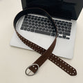 Retro Double Studded Suede Waist Belt 6W6JBT169