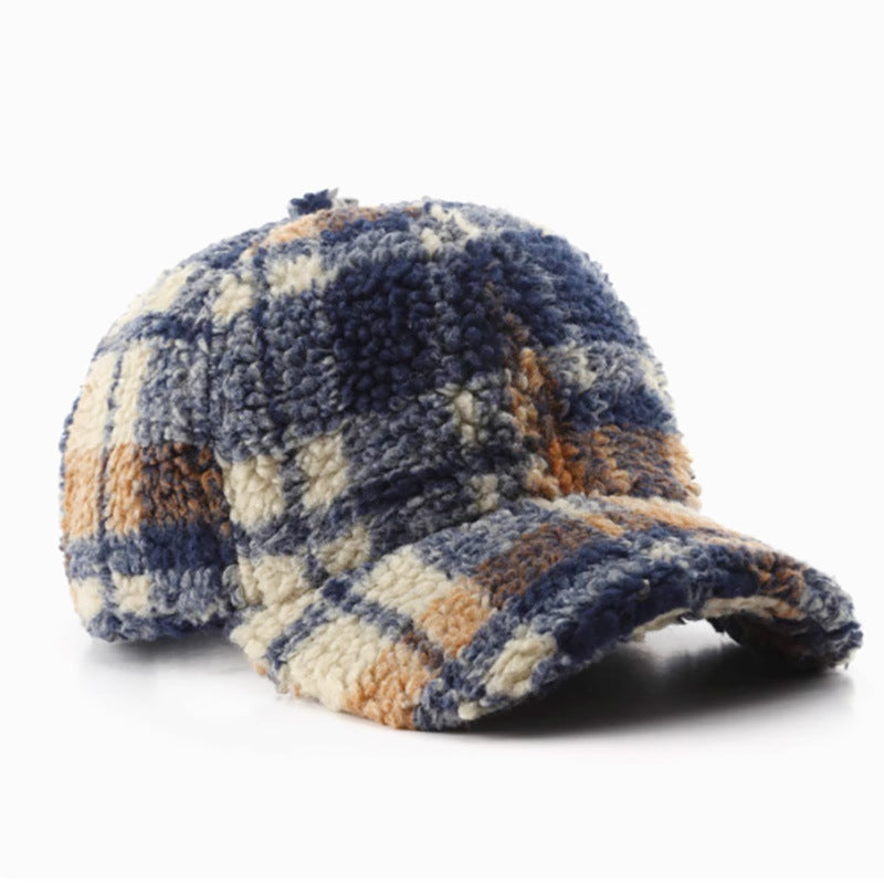 Plaid Sherpa Baseball Cap - DippedShop Wholesale - #5939