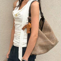 Vintage Hand-Woven Hollow Crossbody Bag MK2BCR6W10BBG19