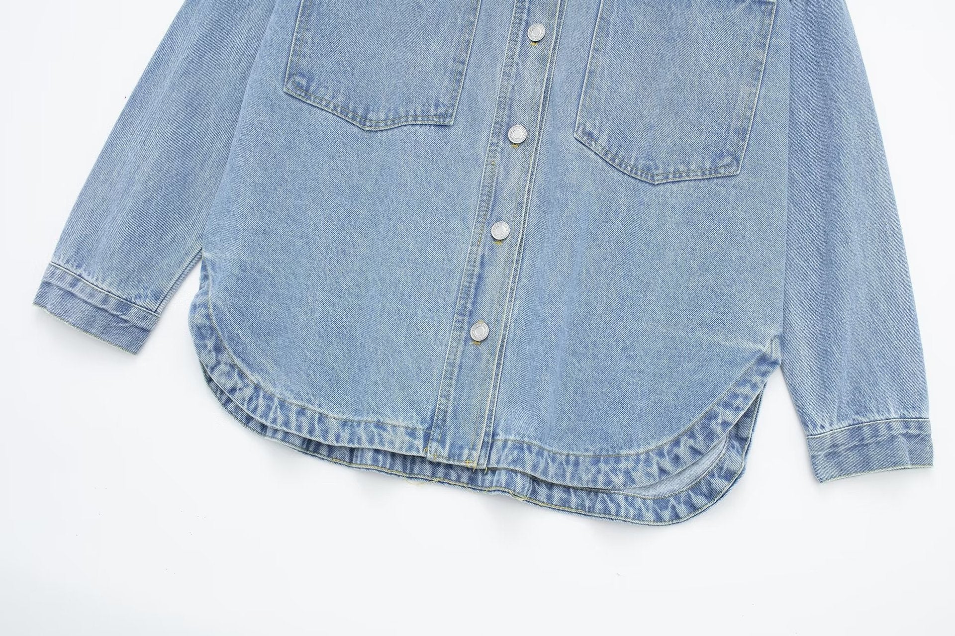 Trendy Denim Polo Shirt - DippedShop Wholesale - #1459