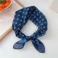 Sweet Color Block Floral Print Silk Scarf 6W6NSI182