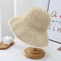 Elegant Lace Straw Bucket Hat - DippedShop Wholesale - #9283