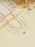 Gold Plated Layered Necklace - DippedShop Wholesale - #5715