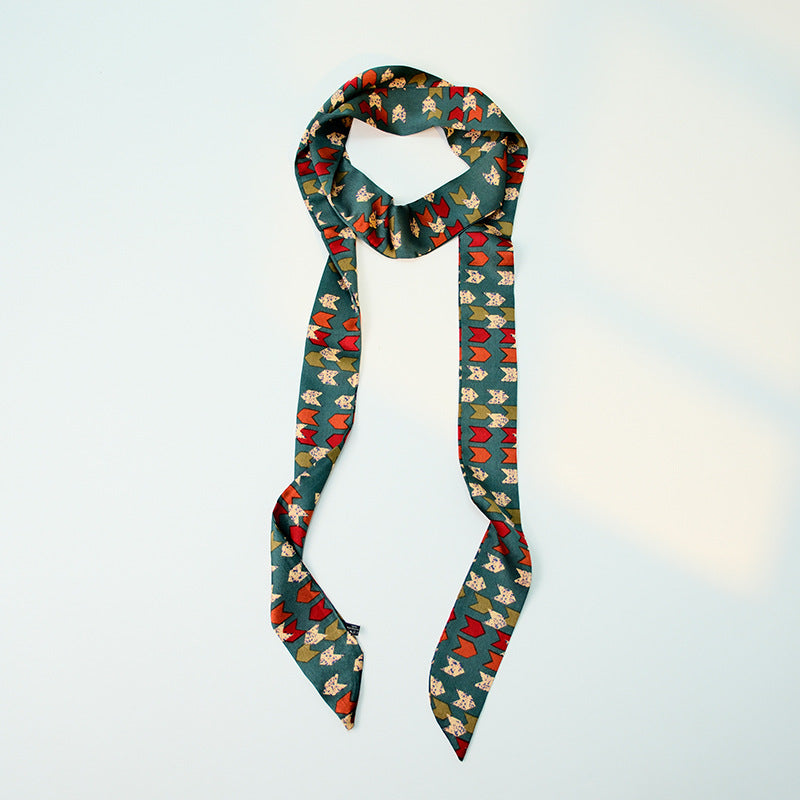 Sweet Floral Print Skin Silk Scarf 6W6NSI226