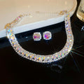 Elegant Geometry Rhinestone Choker Necklace 6W6JNC956