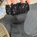 Sparkly Sequin Cuff Crew Socks 6W8FSO762