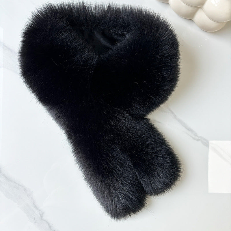 Faux Fur Collar Scarf - DippedShop Wholesale - #5539