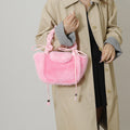 Simple Solid Color Imitation Rabbit Fur Shoulder Bag 6W10BBG1928