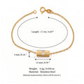 Trendy Gold Plated Zirconia Chain Bracelet 6W6JBR331