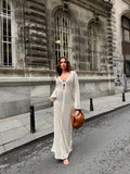 Sexy V-Neck Knit Cover Up - DippedShop Wholesale - #3955