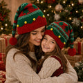 Christmas Tree Plush Ball Knit Beanie Hat 6W6HAT836
