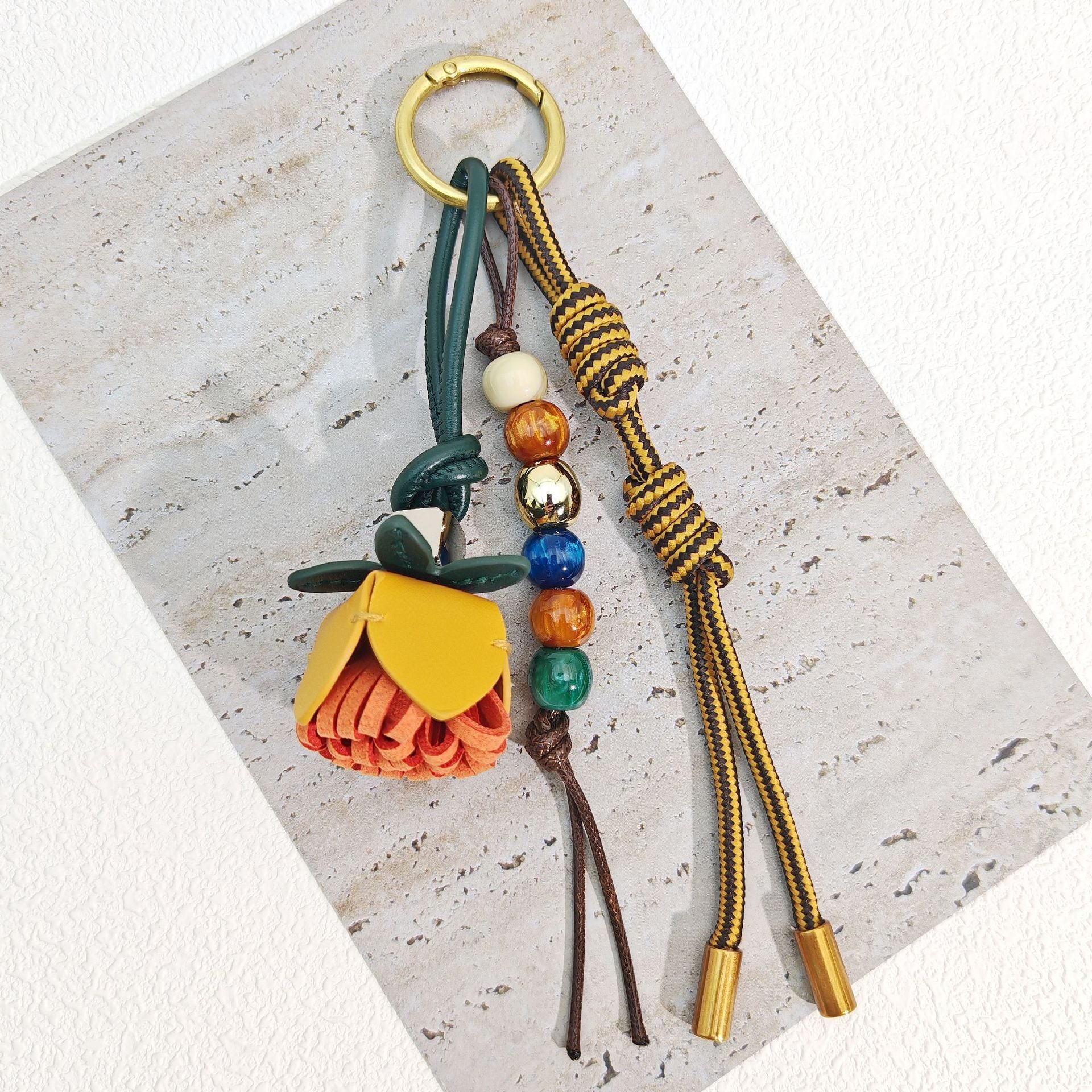 Flower Tassel Beaded Charm - DippedShop Wholesale - #1875